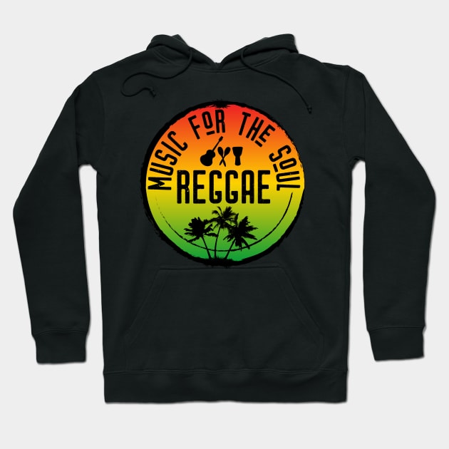 Reggae Music Quote Rasta Flag Colours Hoodie by HotHibiscus